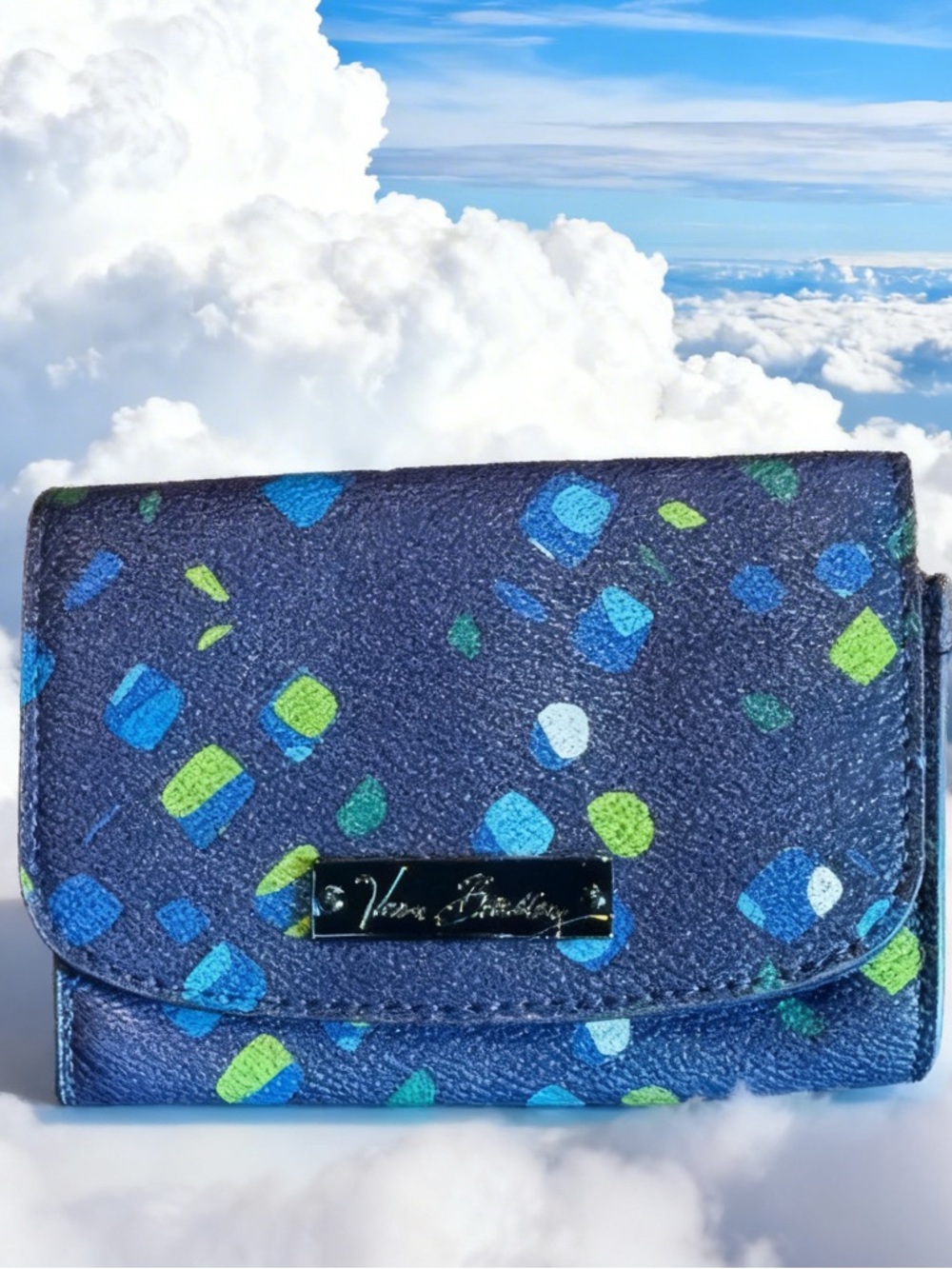 Vera Bradley INK SPOTS Blue Wallet NWOT